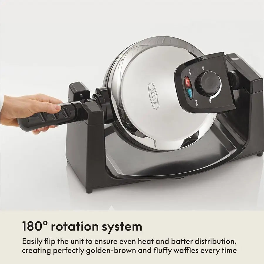 Classic Rotating Belgian Waffle Maker with Nonstick Plates, Removable Drip Tray, Adjustable Browning Control and Cool Touch Hand