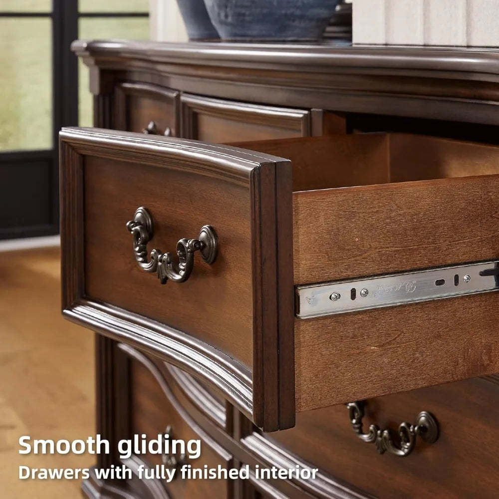 Ashley Lavinton Classic Style 2-Drawer Nightstand, 28 High, Dark Brown Finish for Bedroom Use