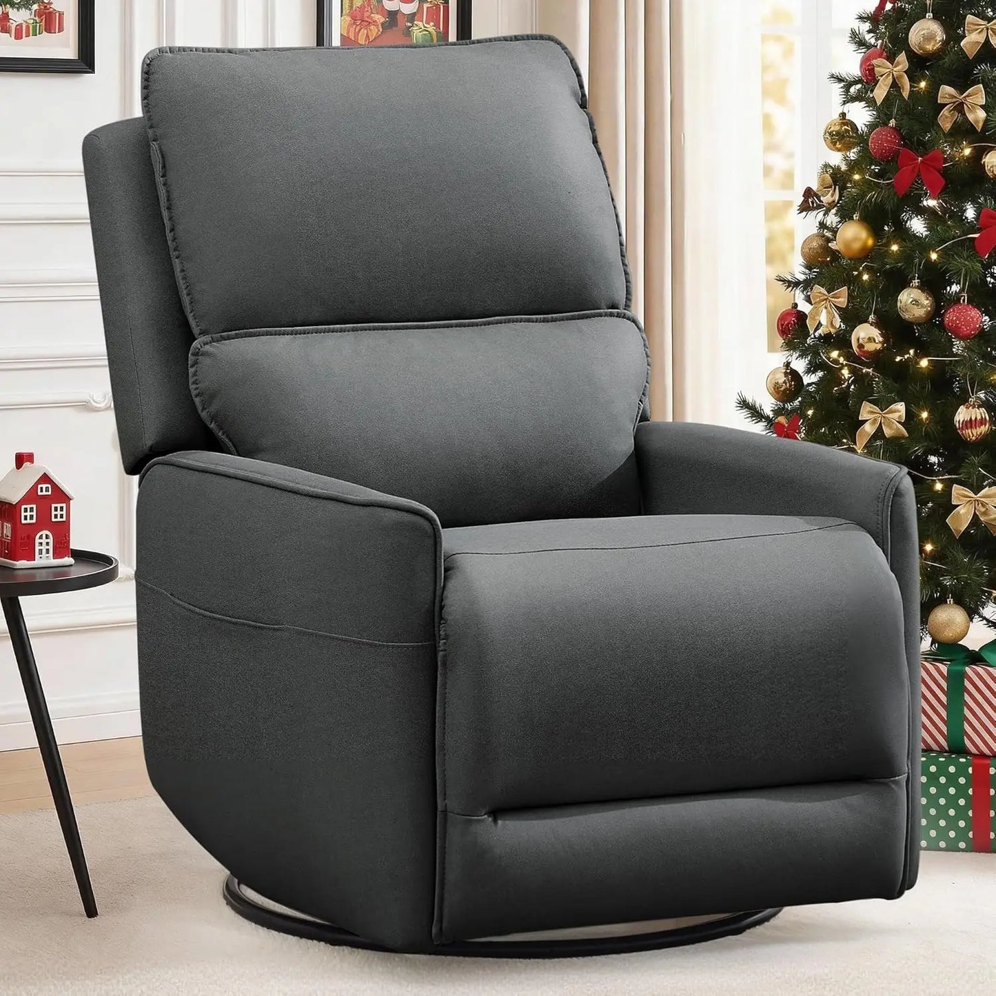 Recliner Chair 360 Swivel Rocker Recliner Chairs for Adults, Small Recliners for Small Spaces, Upholstered Nursery, Customized