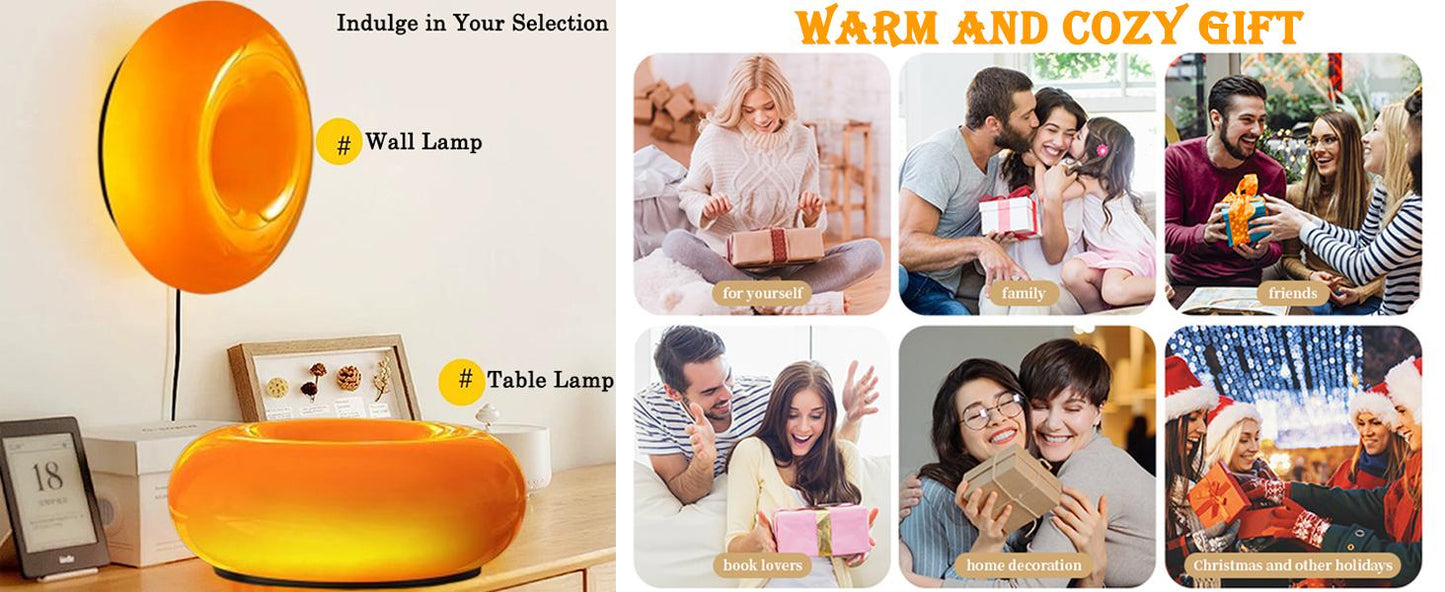 Aesthetic Doughnut LED Night Lamp – Cozy Ambient Light, Touch Control,Warm Color