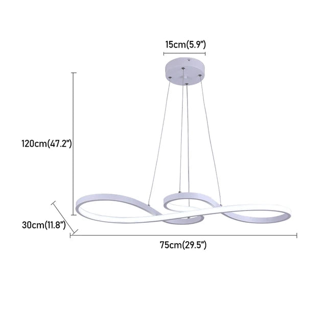 Modern Pendant Light With Remote Dimmabl Decor Living Room Chandeliers Led Simple Luminaire Dimming Kitchen Florarium Fixtures