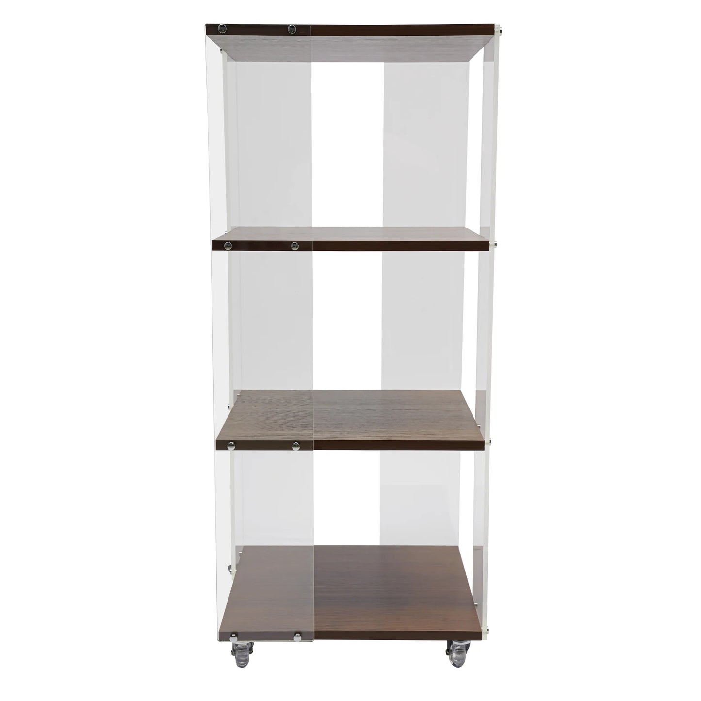 360 ° Rotating Bookshelf, 3-Layer Vertical Bookshelf, 3-Layer Acrylic Bookshelf, With a Load-Bearing Capacity of 50kg