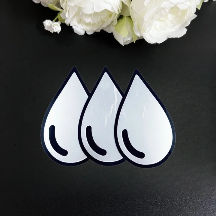 3/6pcs Drop-Shaped Acrylic Mirror Wall Stickers, Self-Adhesive Wall Decals for Office, Living Room & Bedroom Decor