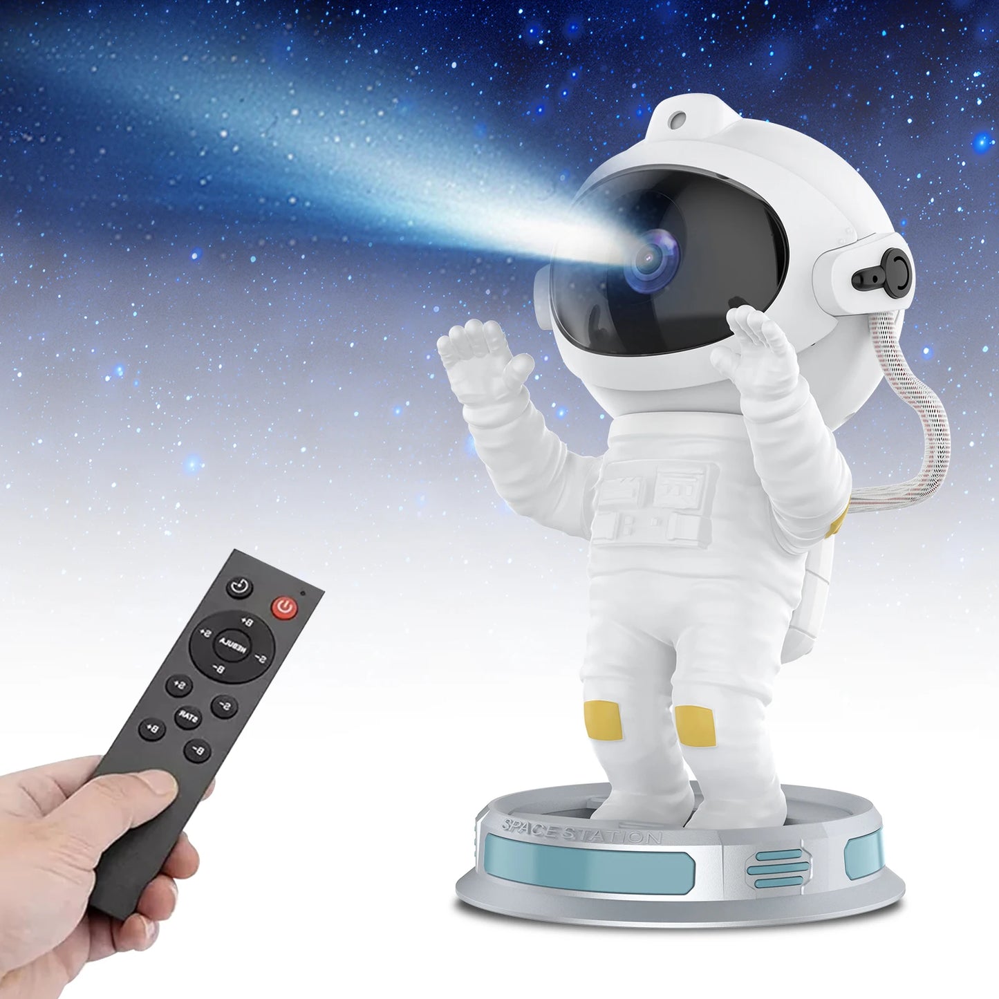 Kids Star Projector Night Light with Remote Control 360°Adjustable Design Astronaut Nebula Galaxy Lighting for Children Adults