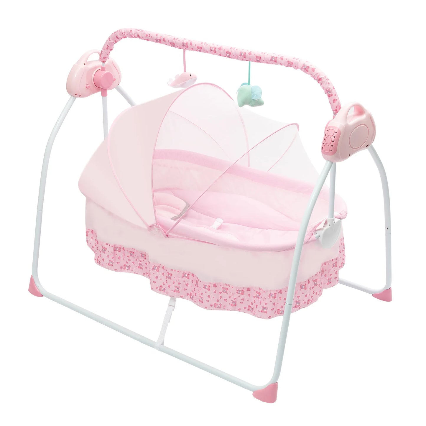 Cradle Swing Sleeping Bed Auto Rocking Chair Bed Swing 5 Speed Stand Baskets Musical Sleeping Basket 0-18 Months