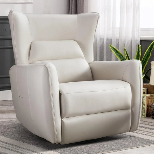 Power Swivel Rocker Recliner Glider, Oversize Electric Swivel Rocker Recliners with Highly Enveloping Backrest, Nursery Rocking