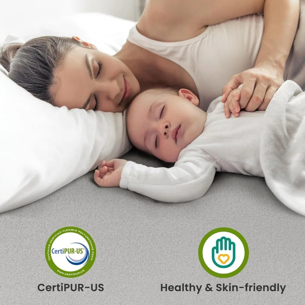 Extra Firm Mattress Topper 3 Inch - Gel & Bamboo Charcoal Cooling Pad for Back Pain Relief - High Density, Customized