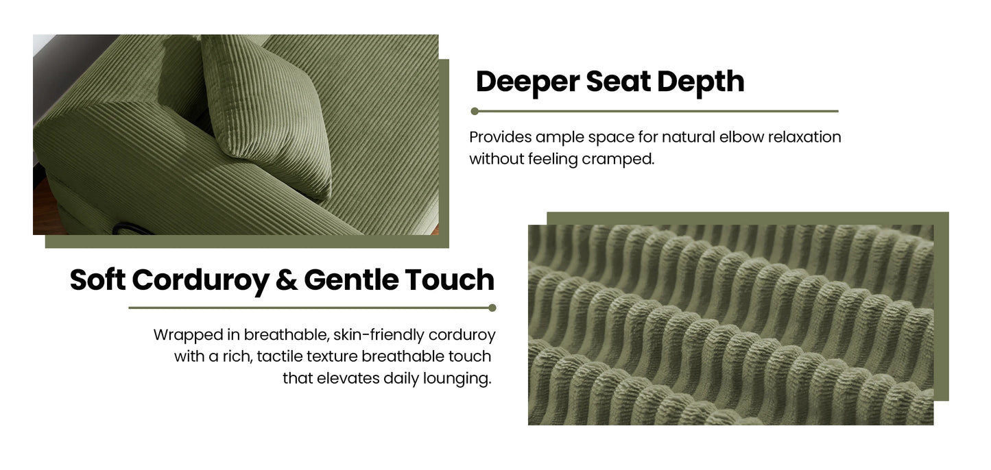 79’’ Folding Convertible Sofa Bed Corduroy Upholstered Boneless Couch, Loveseat Sleeper Floor Sofa for Living Room Bedroom