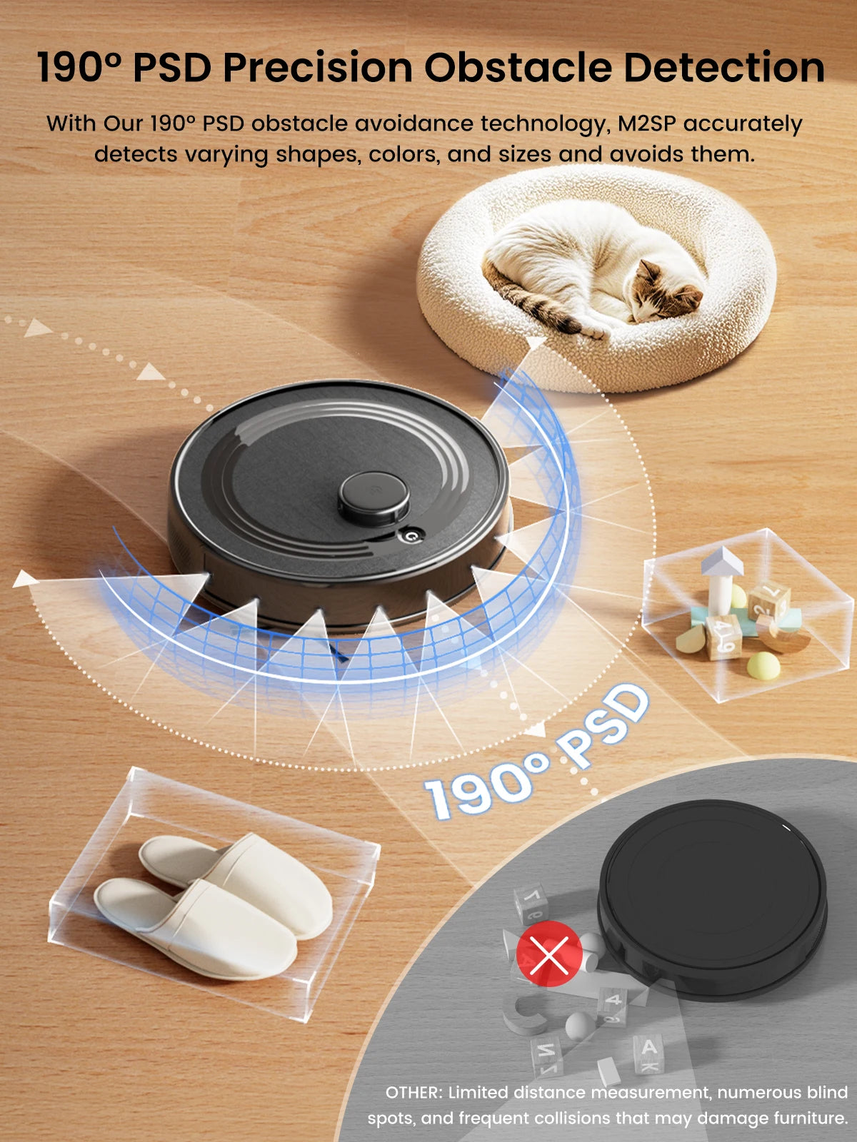 Lefant  Robot Vacuum Cleaner with Automatic Emptying M2S Pro,10000Pa, 240 Minutes, Laser Navigation DTOF, Ideal for Pet Hair