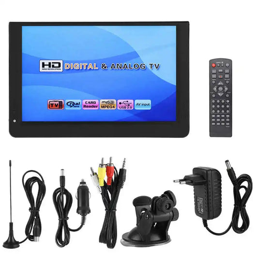 LEADSTAR 12‑inch Portable Digital TV 1080P 16:9 LED Handheld Mini Digital TV Television Player for Home Outdoor Car Video Player