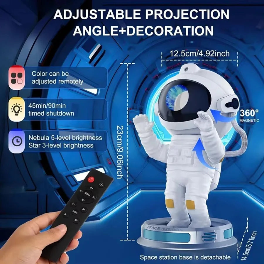 Kids Star Projector Night Light with Remote Control 360°Adjustable Design Astronaut Nebula Galaxy Lighting for Children Adults