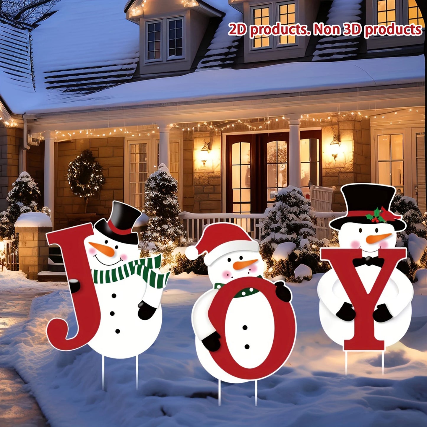 Festive Holiday Snowman Garden Stake with LED Lights Outdoor Christmas Yard Decoration for Pathway or Lawn Display