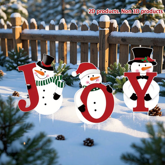 Festive Holiday Snowman Garden Stake with LED Lights Outdoor Christmas Yard Decoration for Pathway or Lawn Display