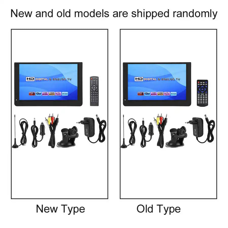 LEADSTAR 12‑inch Portable Digital TV 1080P 16:9 LED Handheld Mini Digital TV Television Player for Home Outdoor Car Video Player