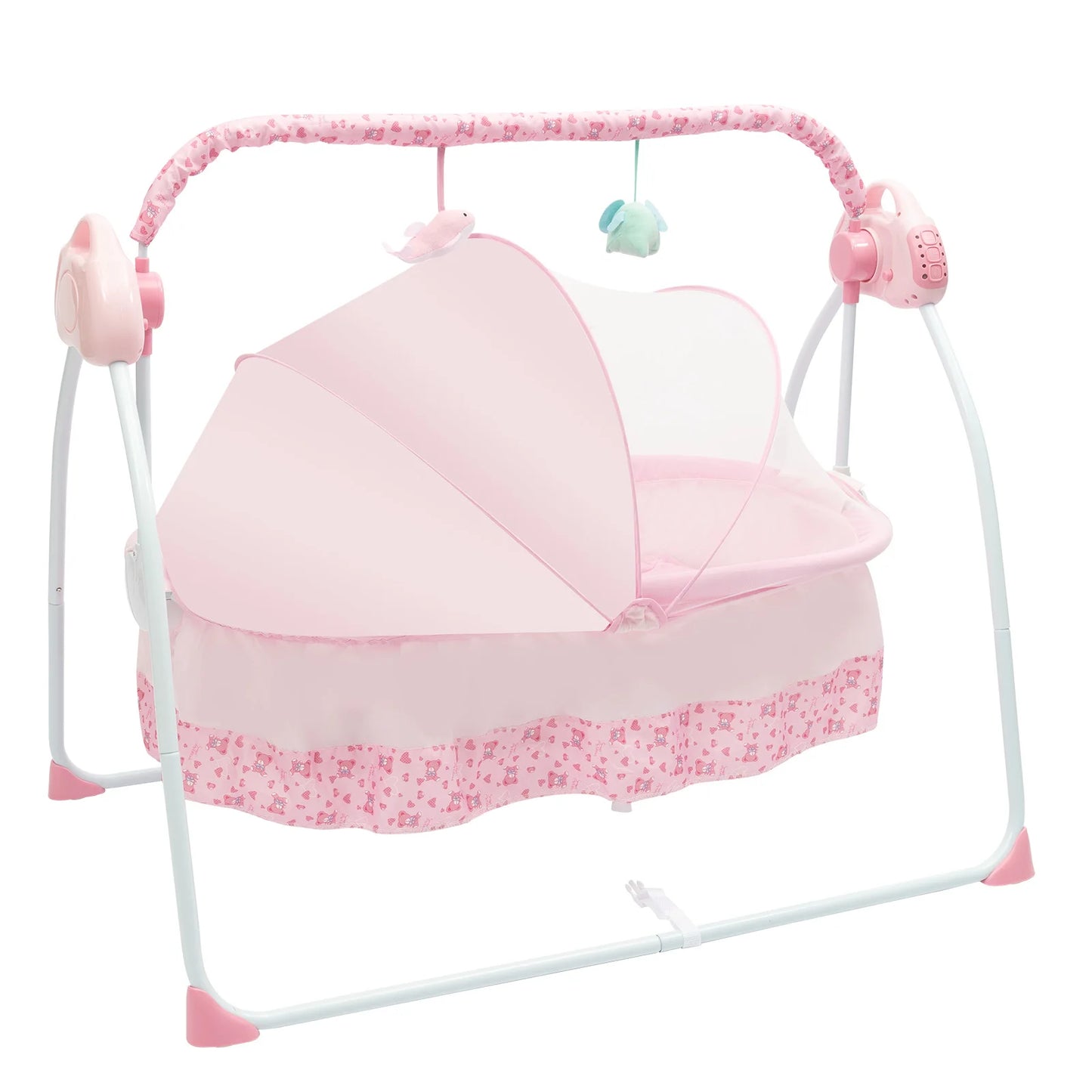 Cradle Swing Sleeping Bed Auto Rocking Chair Bed Swing 5 Speed Stand Baskets Musical Sleeping Basket 0-18 Months