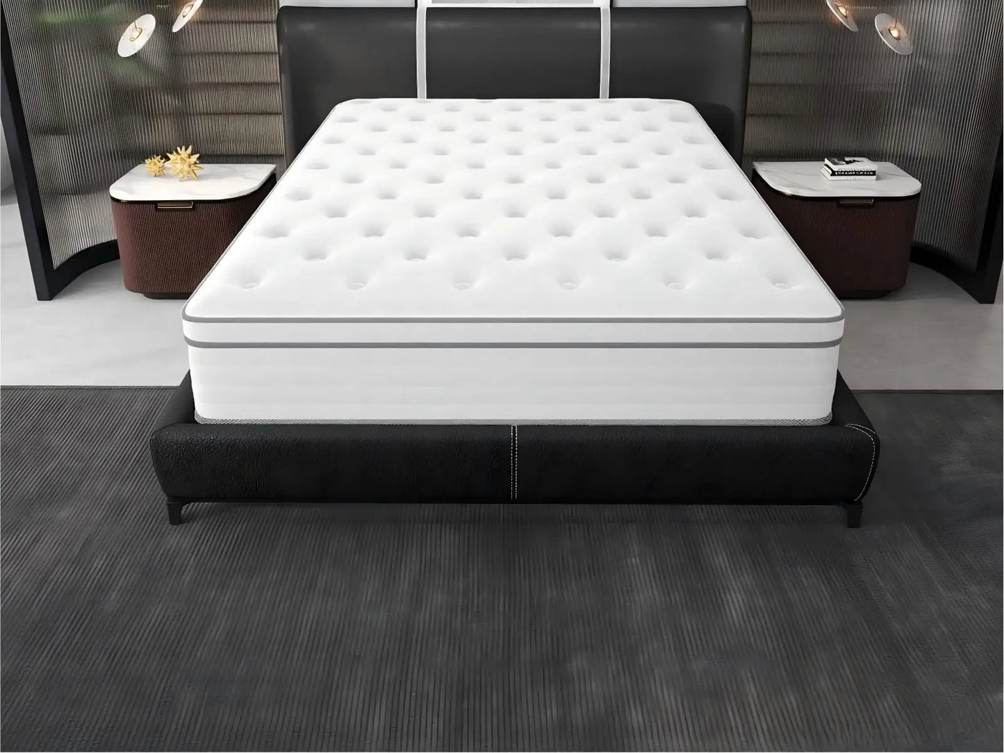 14/12/10 inch Firm King/Full/Twin/Queen Mattress- Pain-Relieving Hybrid Mattress for Extra Lumbar & Hip Support