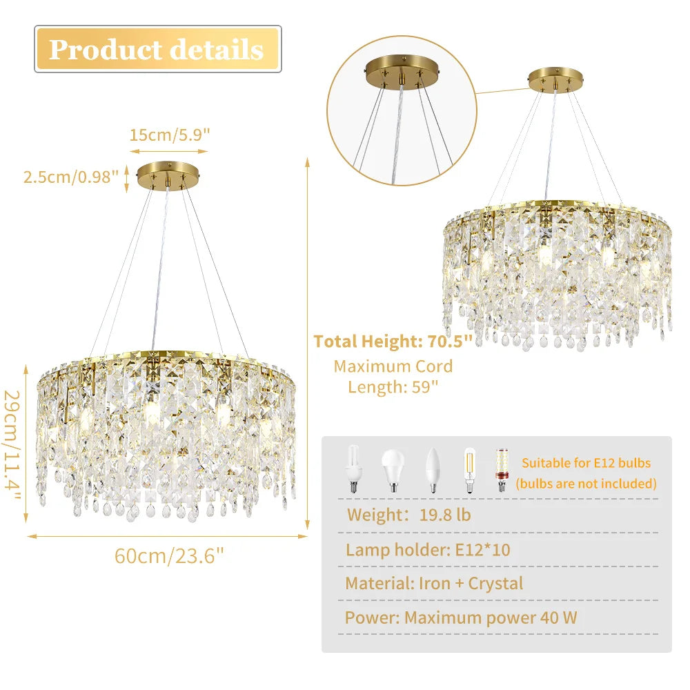 Modern Crystal Chandelier Living Room Ceiling Chandeliers Villa Loft Silver Lustre Lighting Home Decor Hanging Ceiling Lights