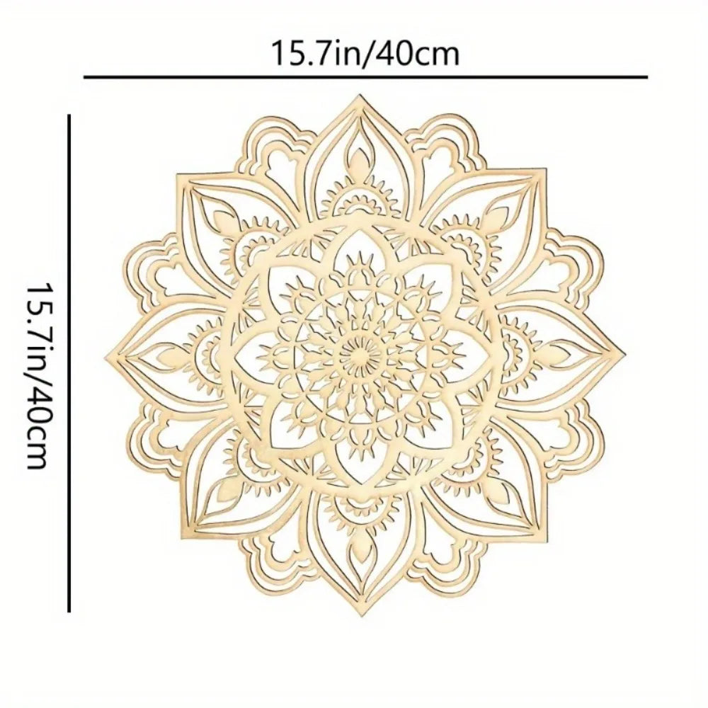 Gold Metal Wall Art: Intricate Mandala Design Hanging for Bedroom, Living Room, Study.
