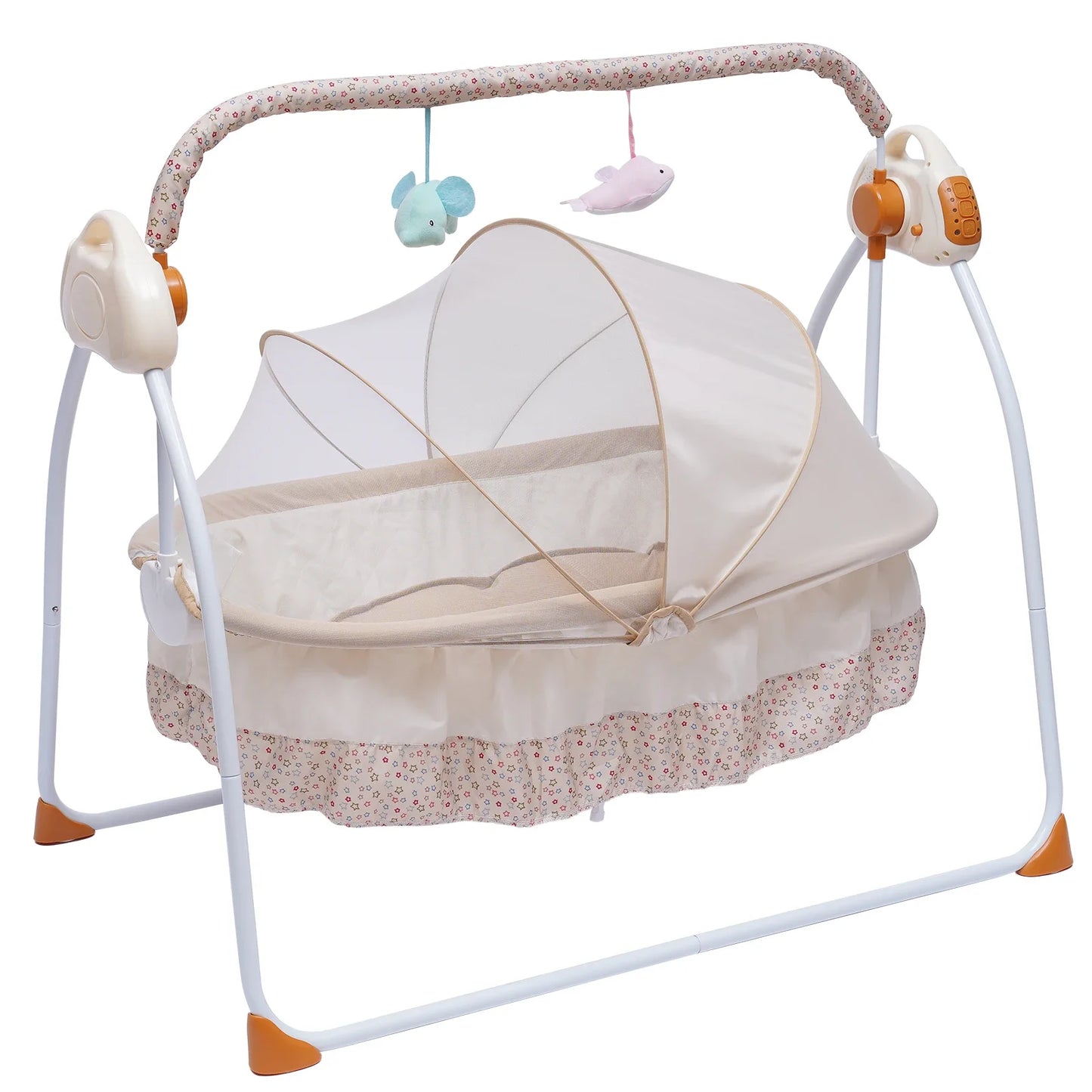 Cradle Swing Sleeping Bed Auto Rocking Chair Bed Swing 5 Speed Stand Baskets Musical Sleeping Basket 0-18 Months