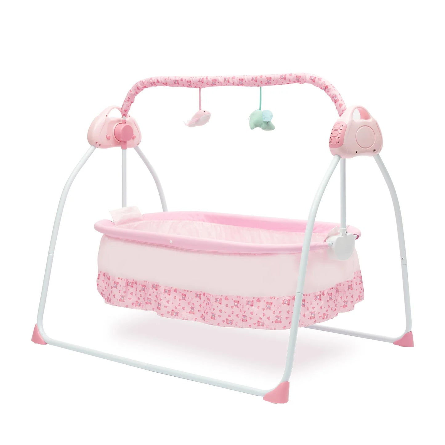 Cradle Swing Sleeping Bed Auto Rocking Chair Bed Swing 5 Speed Stand Baskets Musical Sleeping Basket 0-18 Months