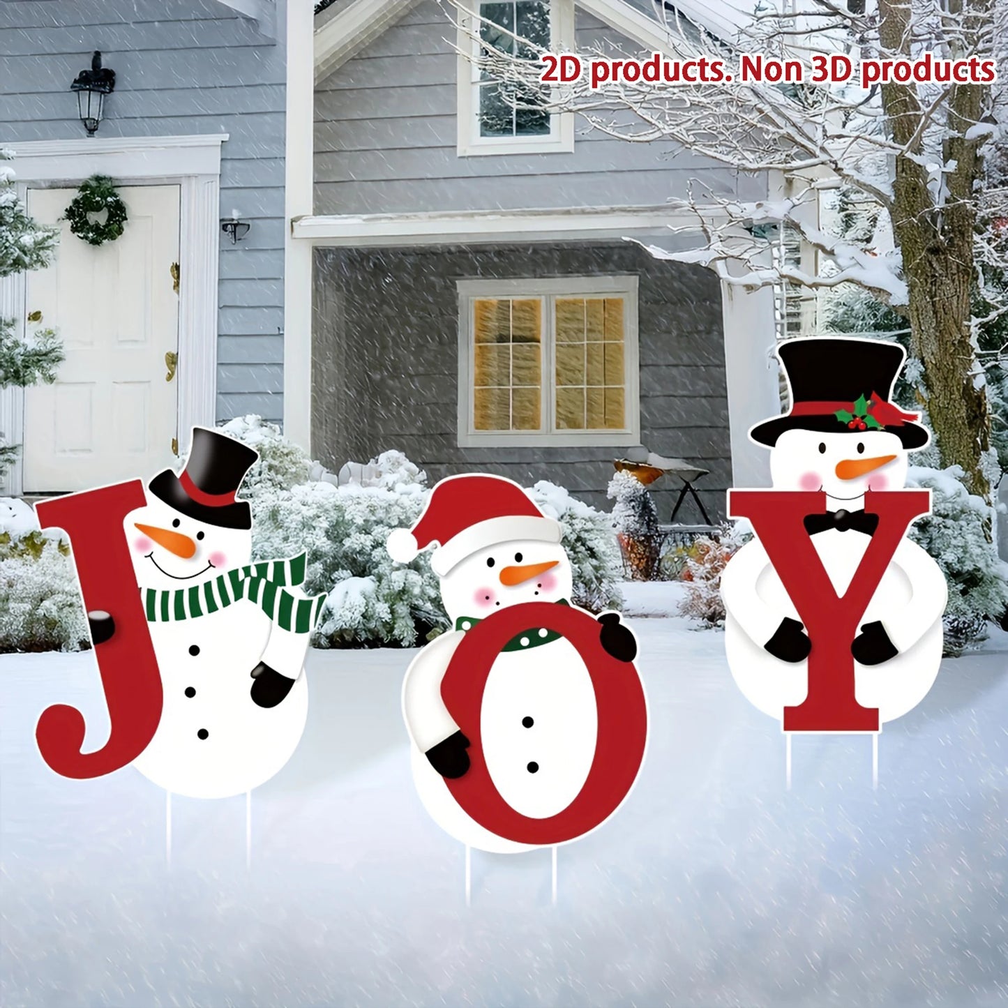 Festive Holiday Snowman Garden Stake with LED Lights Outdoor Christmas Yard Decoration for Pathway or Lawn Display