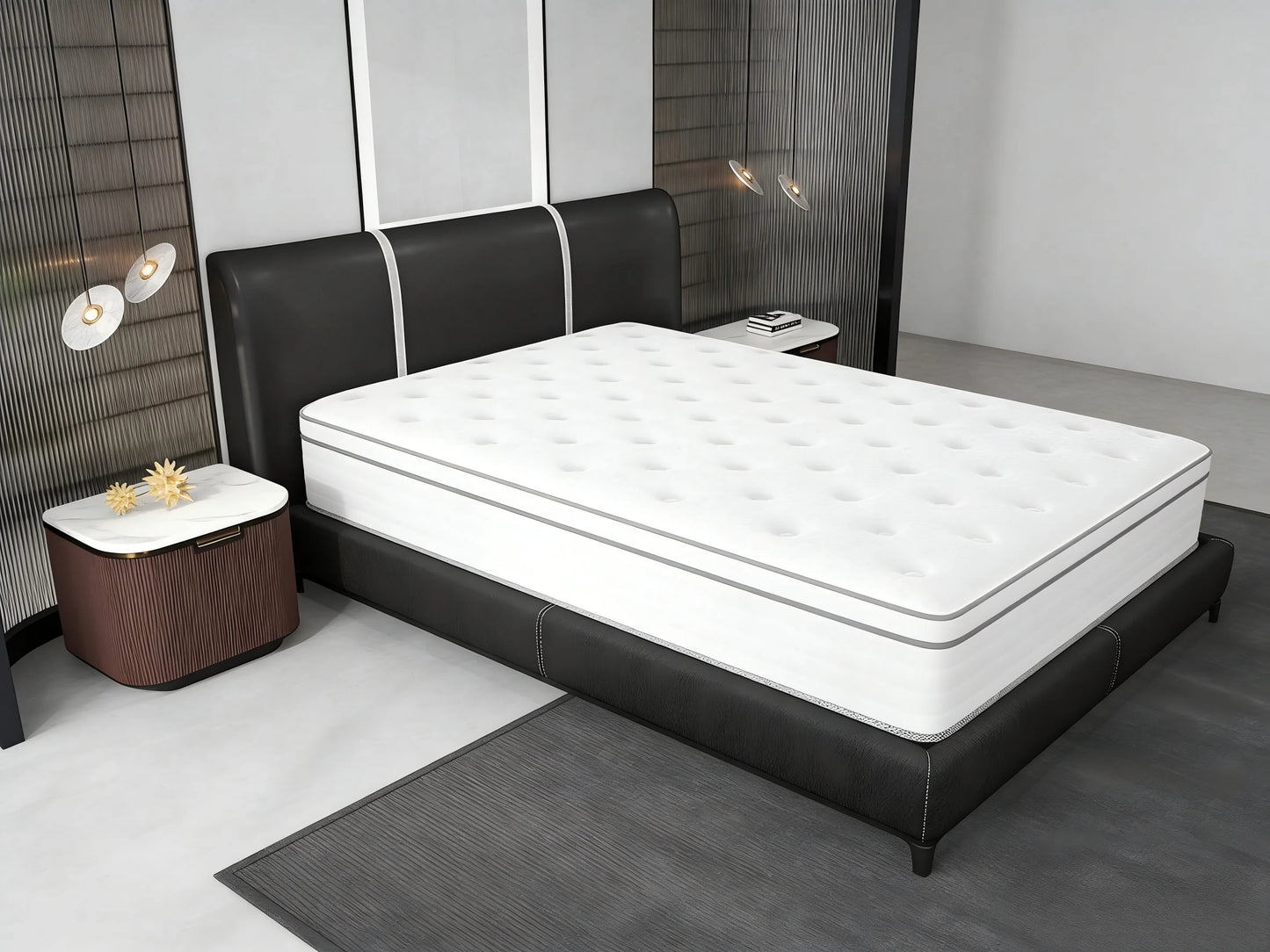 14/12/10 inch Firm King/Full/Twin/Queen Mattress- Pain-Relieving Hybrid Mattress for Extra Lumbar & Hip Support