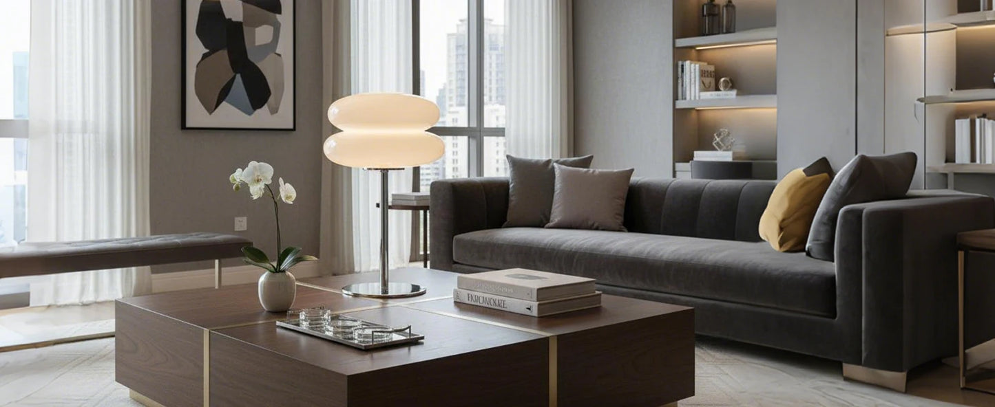 Macaron Glass Table Lamp Trichromatic Dimming Living Room Atmosphere Lamps Eye Protection Night Light Girl Bedroom Bedside Decor