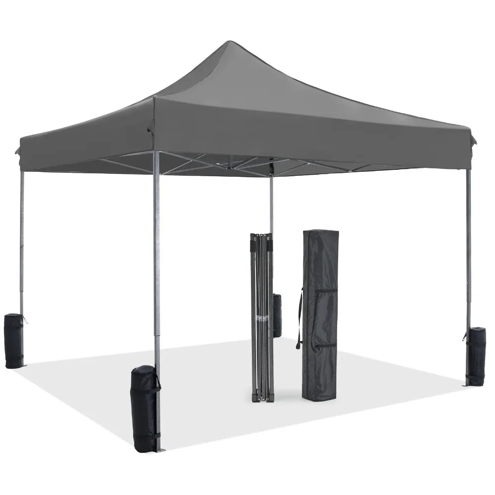 GIANNA 10x10 FT Pop Up Canopy Tent with Slant Legs and Carrying Bag, Easy Setup Outdoor Shelter for Patio, Garden, Beach, Blue