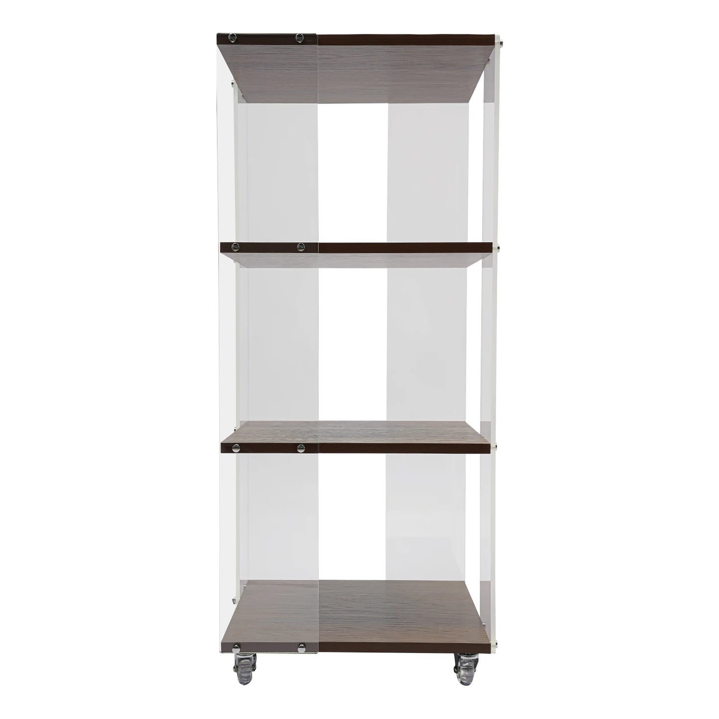360 ° Rotating Bookshelf, 3-Layer Vertical Bookshelf, 3-Layer Acrylic Bookshelf, With a Load-Bearing Capacity of 50kg