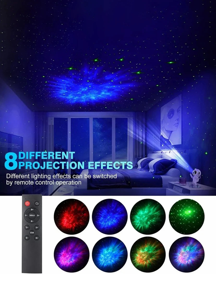 Kids Star Projector Night Light with Remote Control 360°Adjustable Design Astronaut Nebula Galaxy Lighting for Children Adults