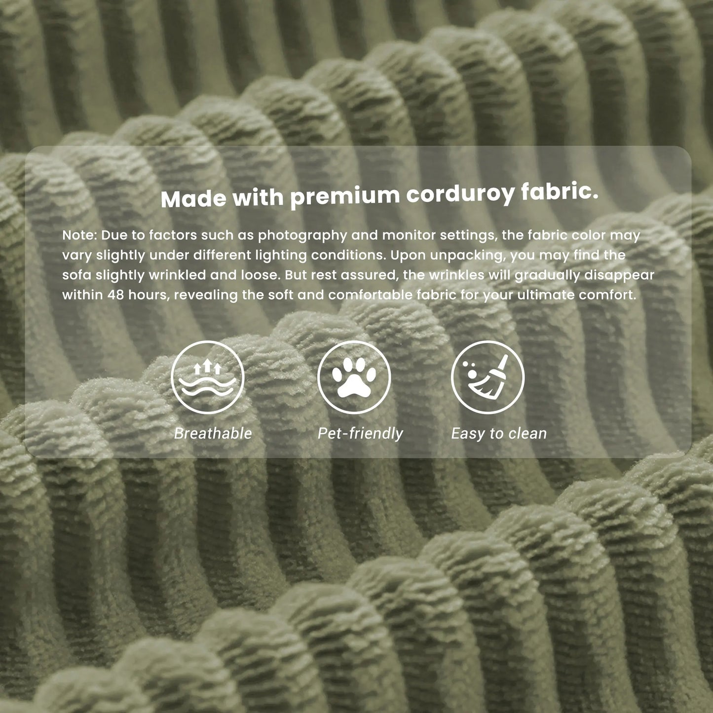 79’’ Folding Convertible Sofa Bed Corduroy Upholstered Boneless Couch, Loveseat Sleeper Floor Sofa for Living Room Bedroom