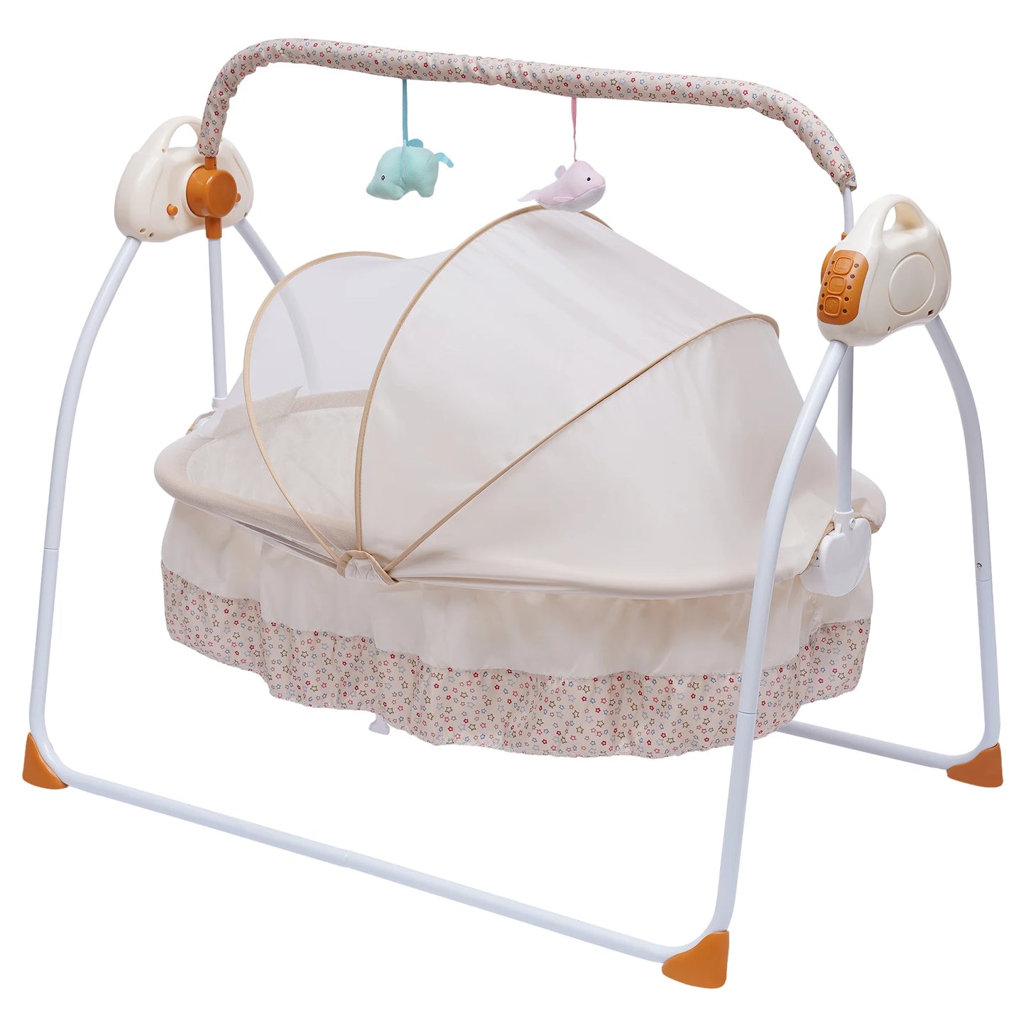 Cradle Swing Sleeping Bed Auto Rocking Chair Bed Swing 5 Speed Stand Baskets Musical Sleeping Basket 0-18 Months