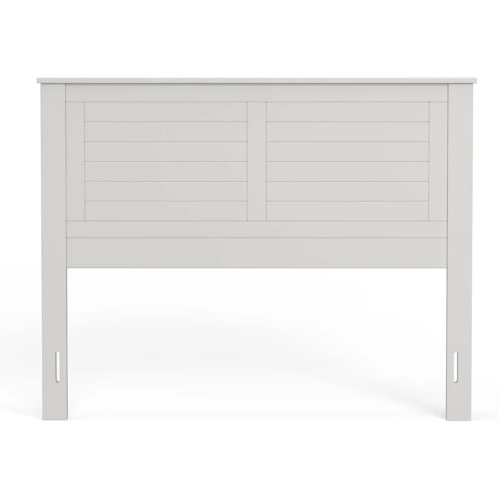 Home Campagne Wood Panel Headboard in White - Full Size