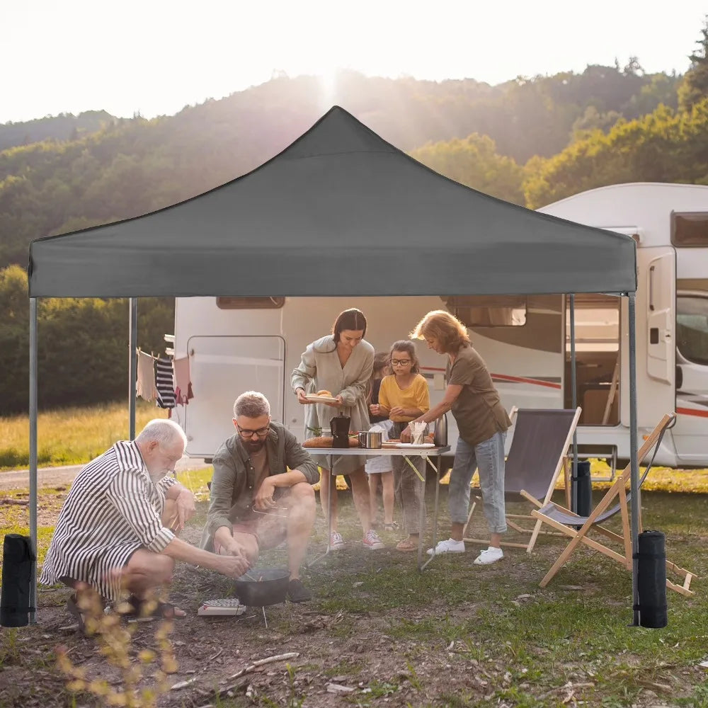 GIANNA 10x10 FT Pop Up Canopy Tent with Slant Legs and Carrying Bag, Easy Setup Outdoor Shelter for Patio, Garden, Beach, Blue