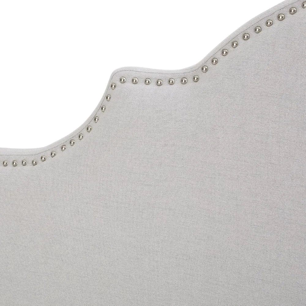 Home Headboard - Fully Upholstered, Queen / Full, Light Grey