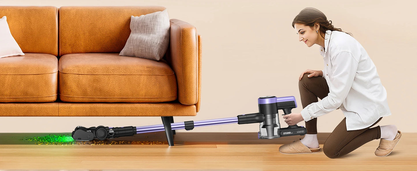 500W/55KPA Self-Standing Cordless Vacuum Cleaner,60 Mins Handheld Vacuum Cleaners,Smart LED Screen Vacuum for Carpet/Pet Hair