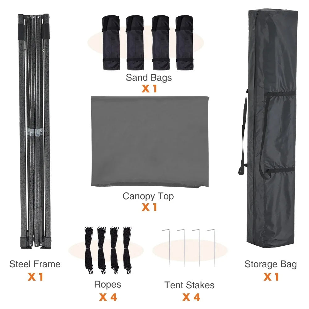 GIANNA 10x10 FT Pop Up Canopy Tent with Slant Legs and Carrying Bag, Easy Setup Outdoor Shelter for Patio, Garden, Beach, Blue
