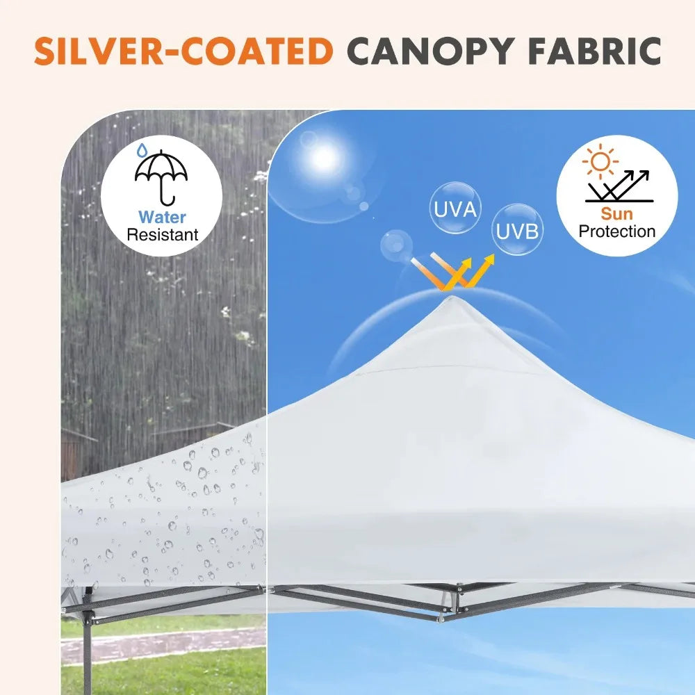 GIANNA 10x10 FT Pop Up Canopy Tent with Slant Legs and Carrying Bag, Easy Setup Outdoor Shelter for Patio, Garden, Beach, Blue