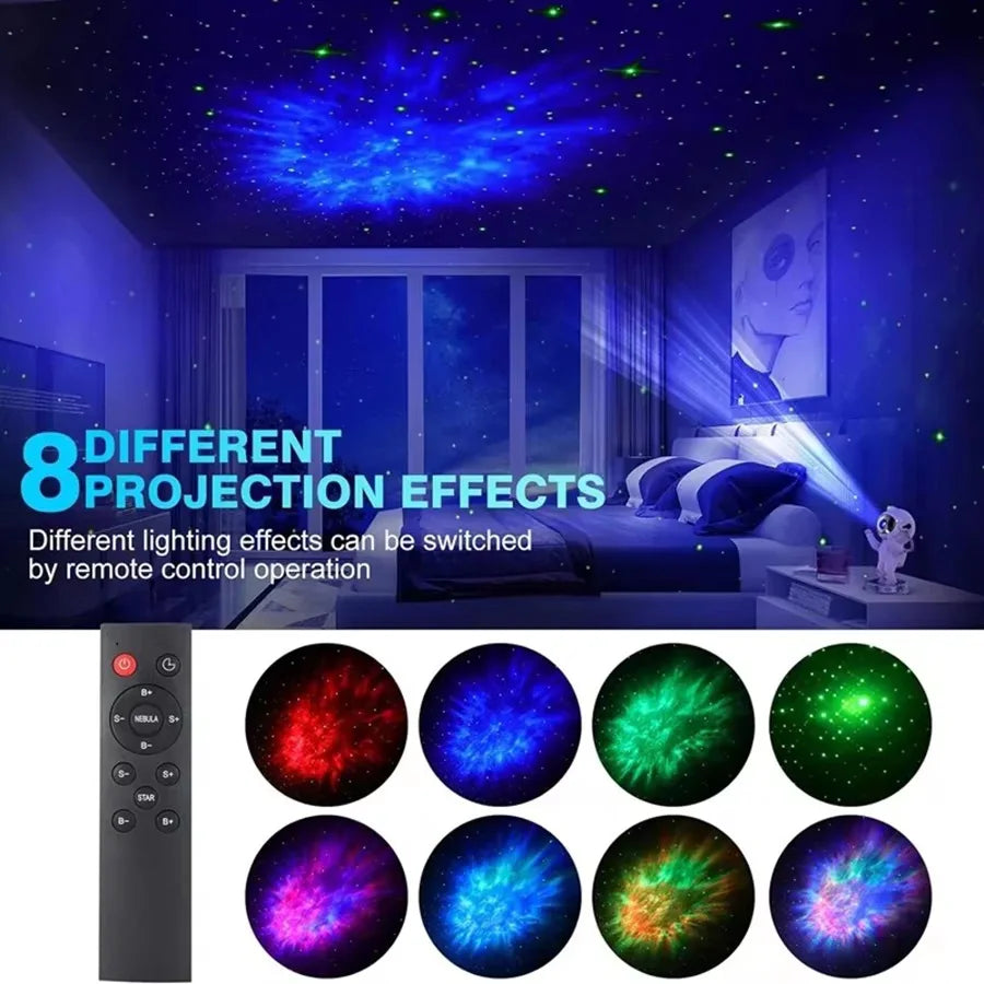 Kids Star Projector Night Light with Remote Control 360°Adjustable Design Astronaut Nebula Galaxy Lighting for Children Adults