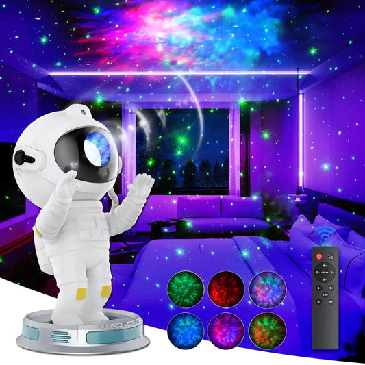 Kids Star Projector Night Light with Remote Control 360°Adjustable Design Astronaut Nebula Galaxy Lighting for Children Adults