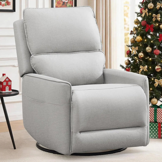 Recliner Chair 360 Swivel Rocker Recliner Chairs for Adults, Small Recliners for Small Spaces, Upholstered Nursery, Customized