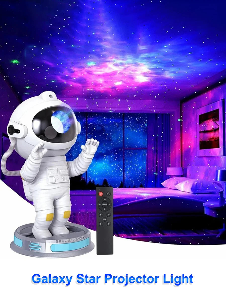 Kids Star Projector Night Light with Remote Control 360°Adjustable Design Astronaut Nebula Galaxy Lighting for Children Adults