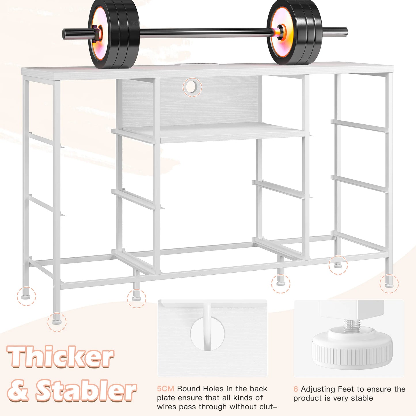 8-Drawer Media Dresser with LED Lighting & Built-in Charging Station - Fabric Storage Cabinet for 55" TVs, Ideal for Bedroom