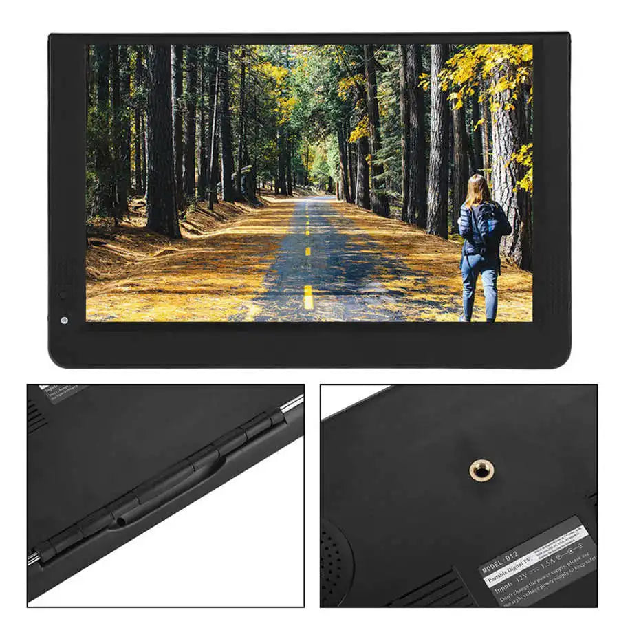 LEADSTAR 12‑inch Portable Digital TV 1080P 16:9 LED Handheld Mini Digital TV Television Player for Home Outdoor Car Video Player