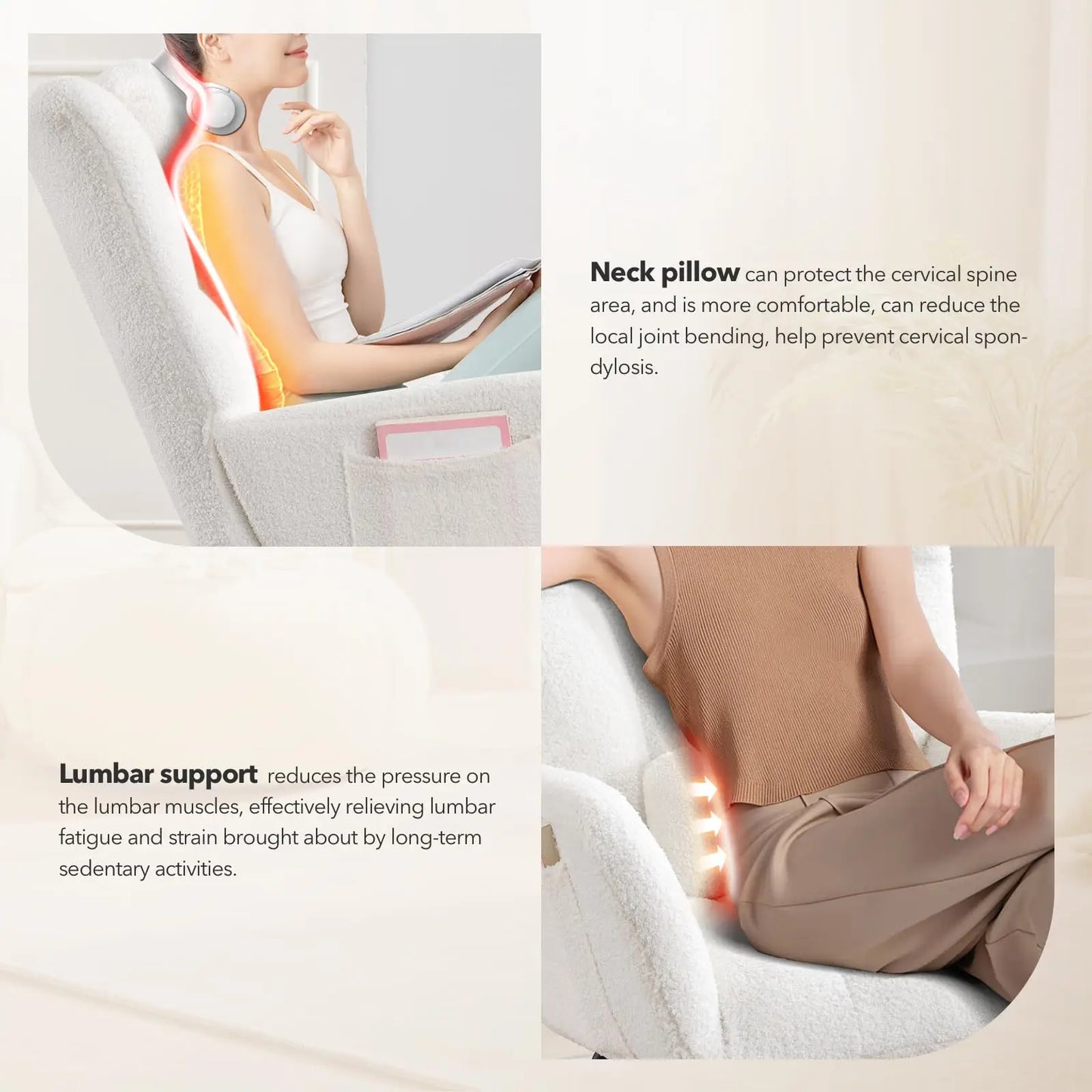 Nursery Rocking Chair Teddy Upholstered Glider Rocker Rocking Accent Chair Padded Seat with High Backrest Armchair Comfy SideCha