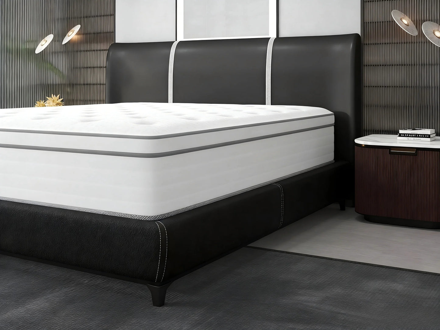 14/12/10 inch Firm King/Full/Twin/Queen Mattress- Pain-Relieving Hybrid Mattress for Extra Lumbar & Hip Support