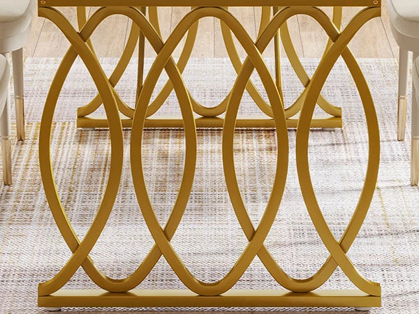 Tribesigns Modern Office Desk, 70.9" Wooden Computer Desk,Executive Desk with Gold Metal Legs, Large Workstation Home Office