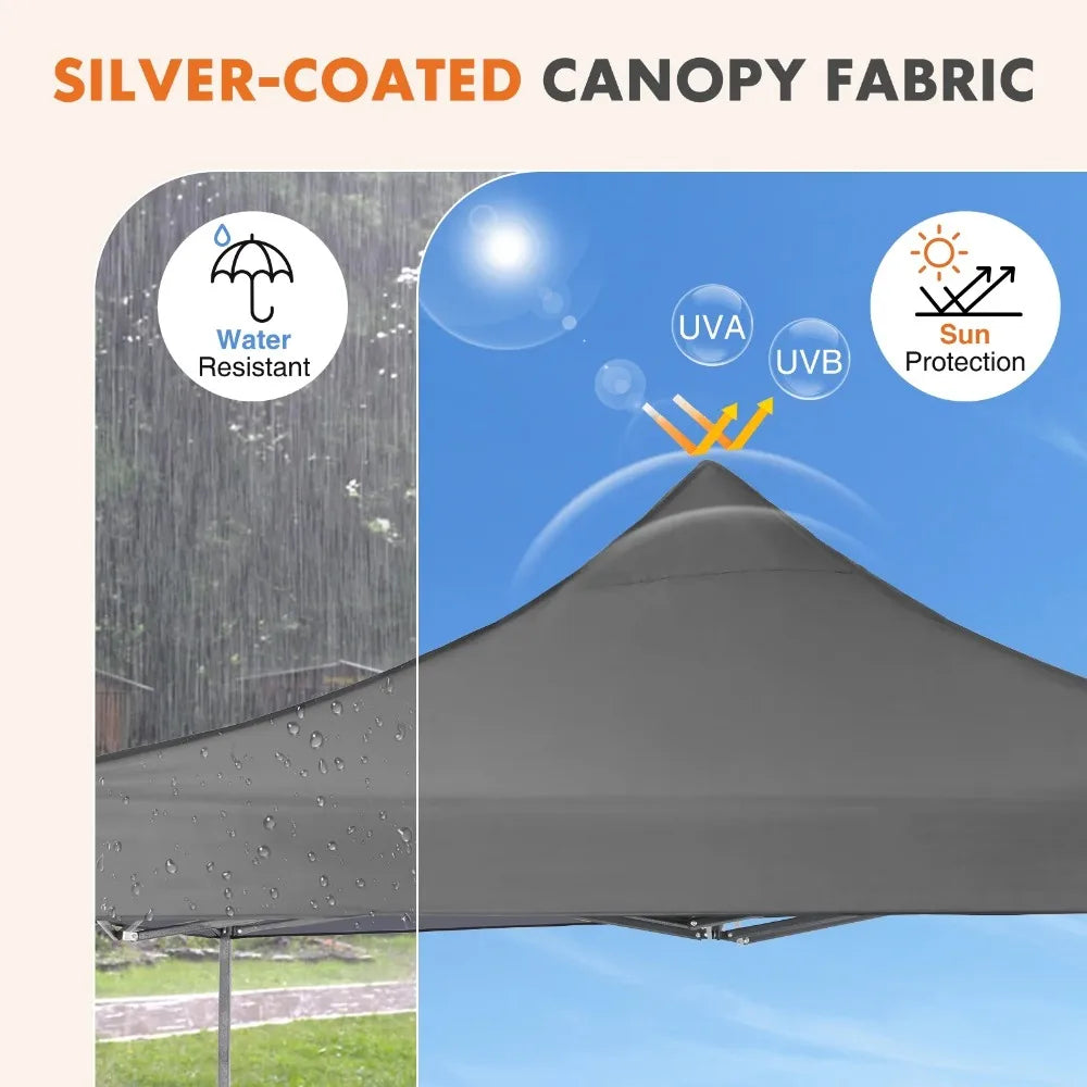 GIANNA 10x10 FT Pop Up Canopy Tent with Slant Legs and Carrying Bag, Easy Setup Outdoor Shelter for Patio, Garden, Beach, Blue
