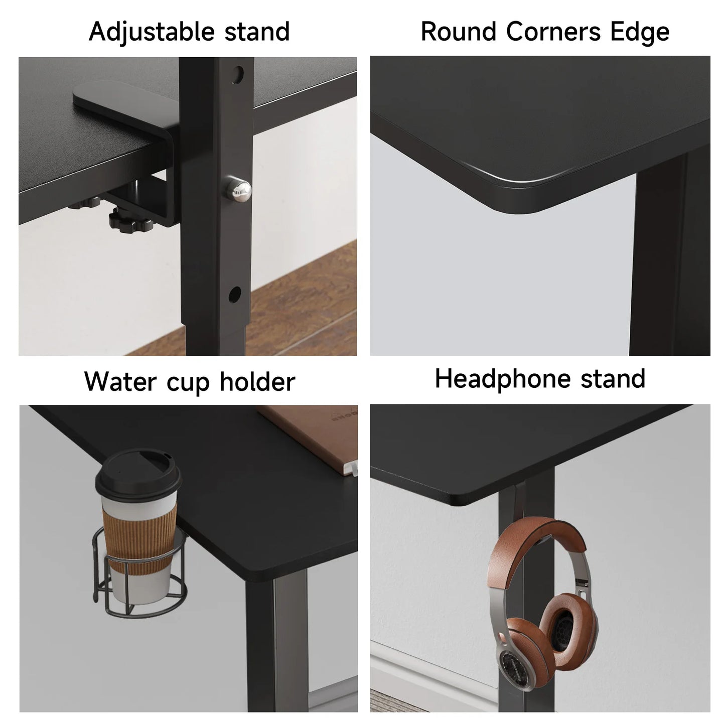 Standing Desk w/ 2 Adjustable Monitor Shelves,Electric Stand Up Desk with Memory Controller & Adjustable Height