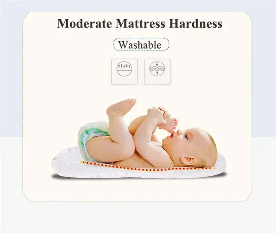 Portable Newborn Baby Bed - Bionic Isolation Travel Crib, Foldable Anti-Stress Bassinet for Baby